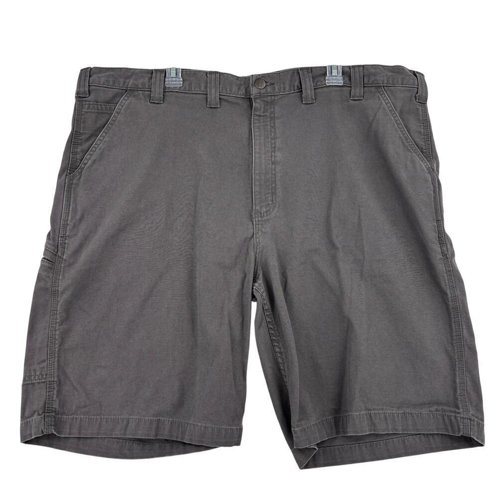Carhartt Rugged Flex Relaxed Fit Work Shorts Men's Size 44 Gray Canvas 10 Inch